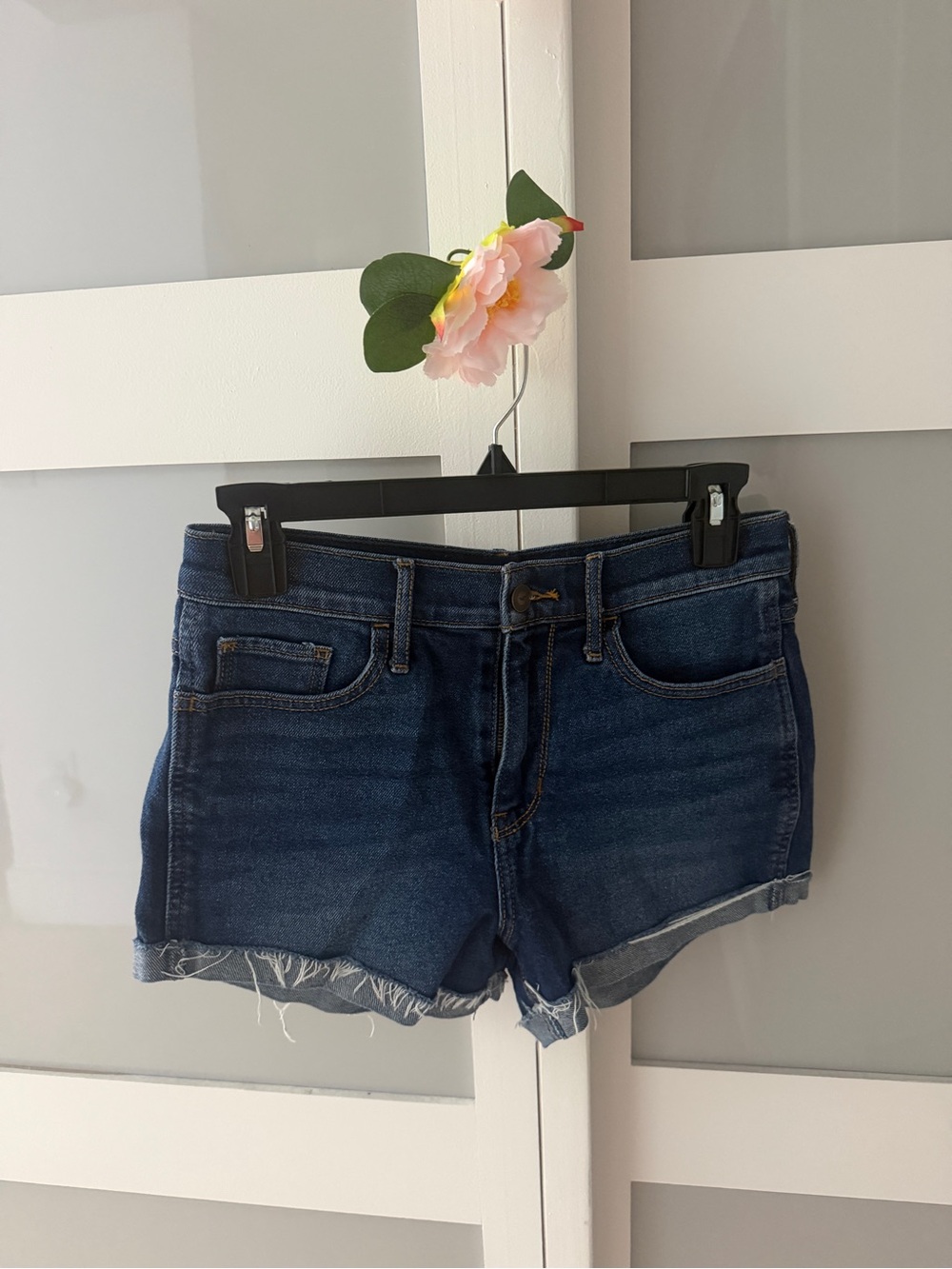 Hollister Dark Blue Denim Cutoff Shorts